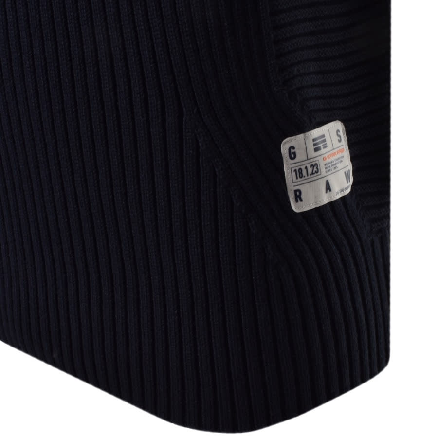 Alternative Image for ProductG Star Raw 3D Biker Crew Knit Jumper Blue3